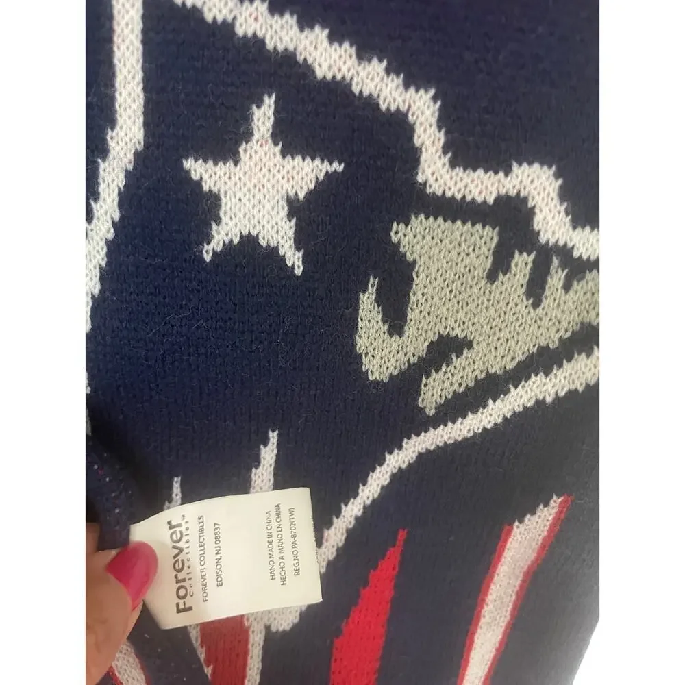 NFL FOOTBALL NEW ENGLAND PATRIOTS SCARF REVERSIBLE WINTER FANATIC APPAREL ICONIC